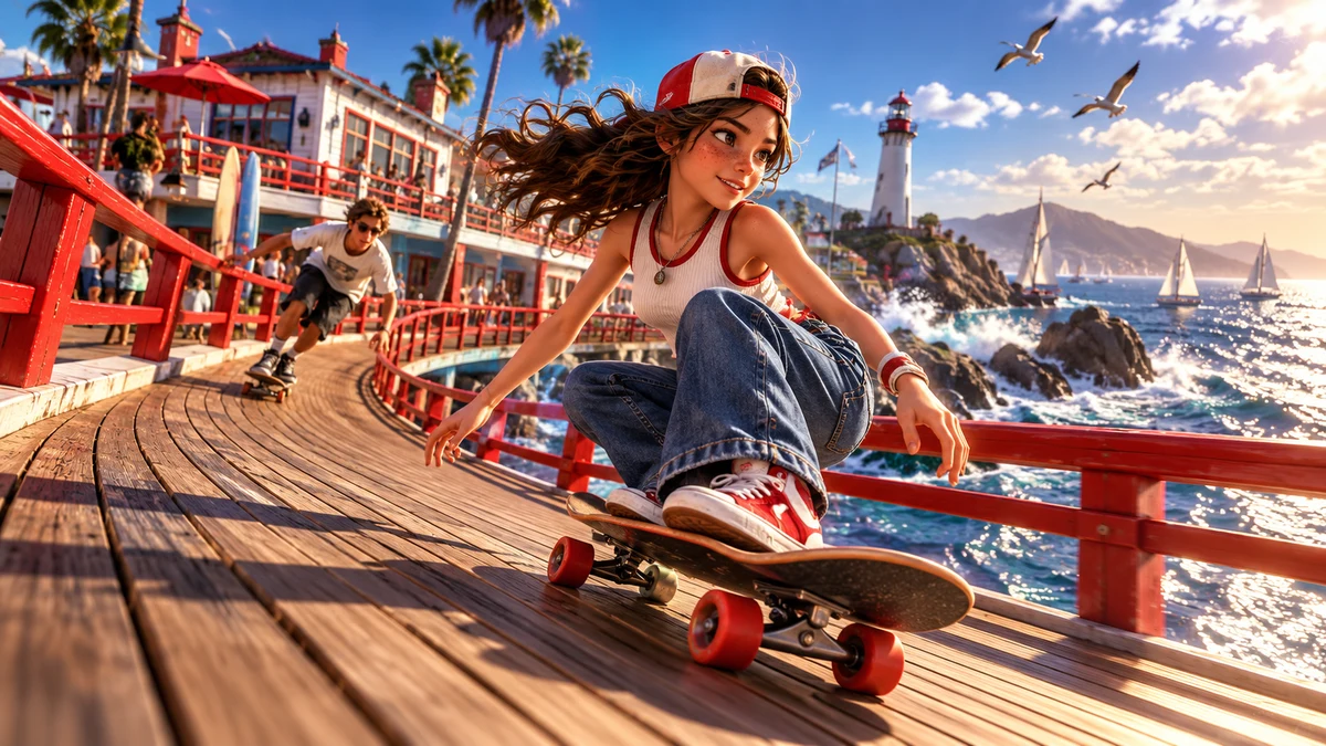 Skate Pier — original concept illustration